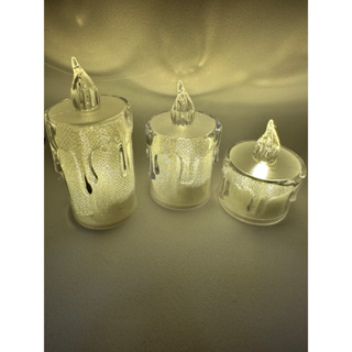 kit com 6 velas de led bateria decoração festa casa em 3 tamanhos em Oferta na Shopee