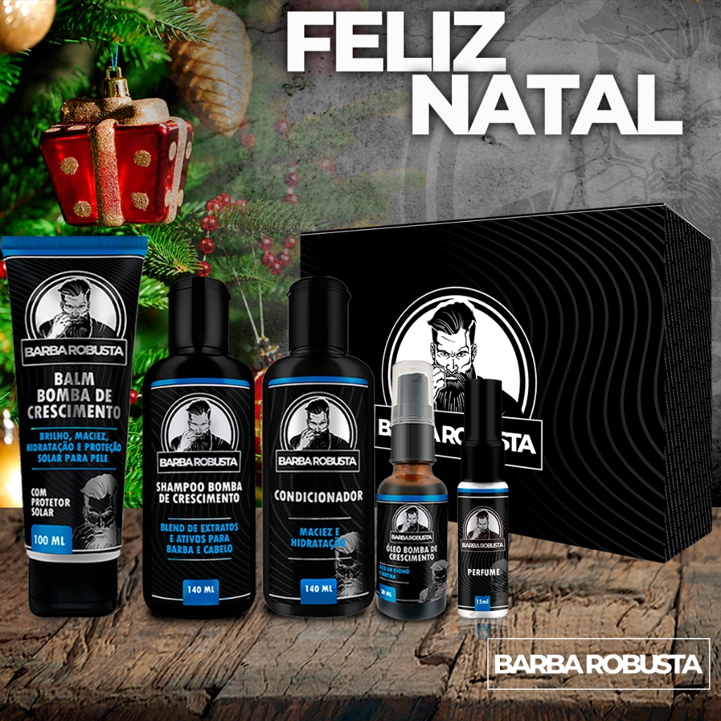 Kit barba robusta completo produtos para cuidados de barba