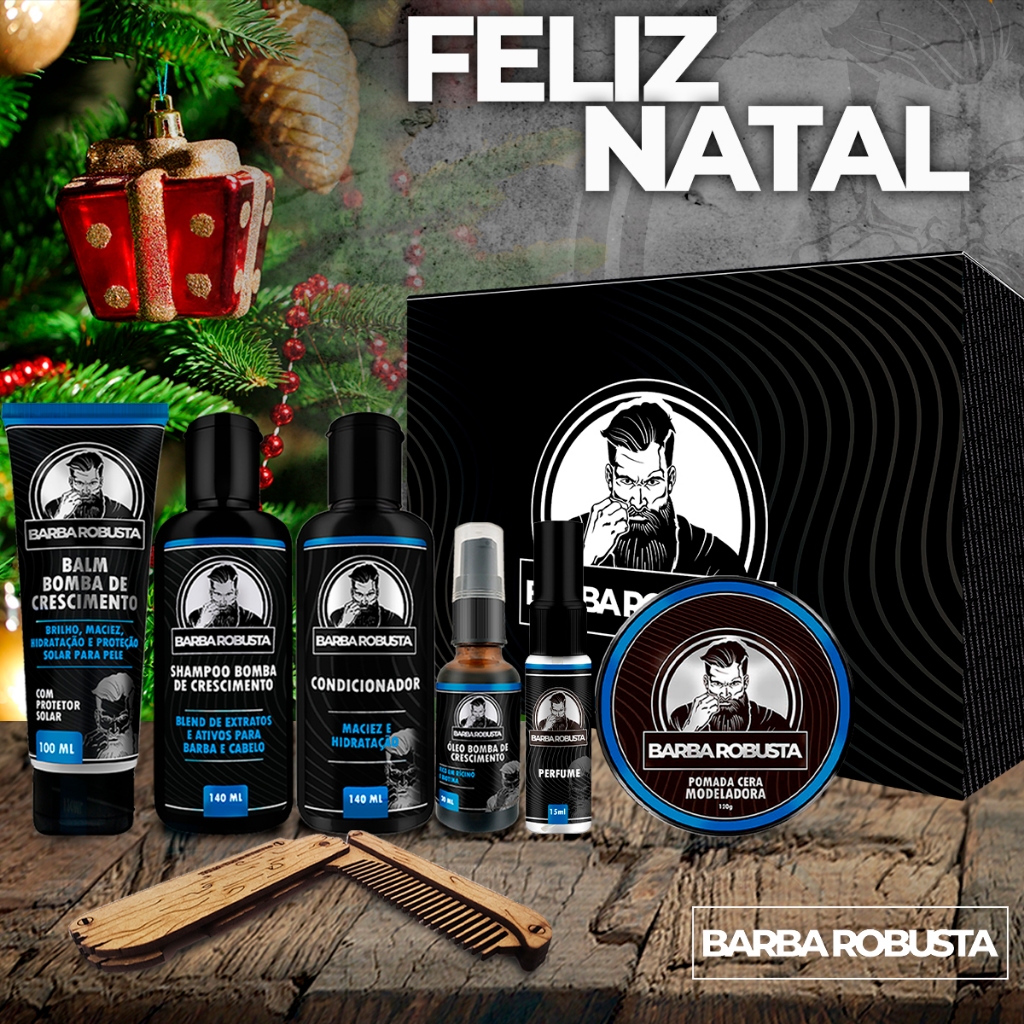 kit de barba Shampoo condicionador oleo pomada perfume pente