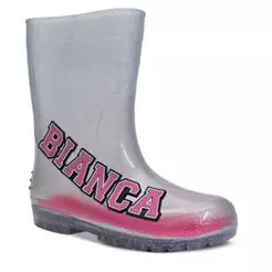 Galocha Infantil Menina Menino Personalizada Bota de Chuva Impermeável 09.18
