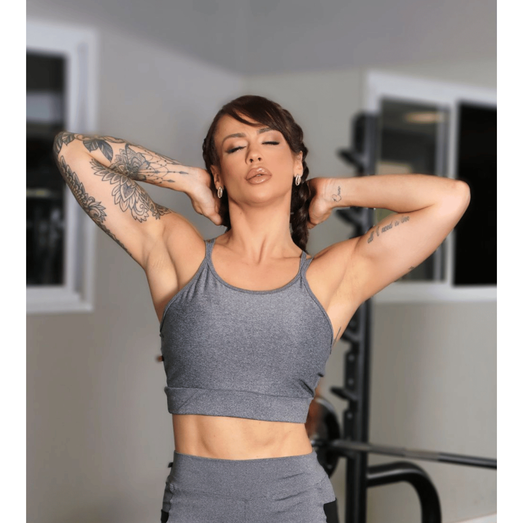 Top Croped Duas Alcinhas  Com Bojo Academia Fitness  Plus Size Alça Fina Suplex poliéster