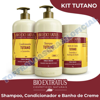 Kit Tutano Bio Extratus Shampoo 1L - Condicionador 1L - Banho de Creme 1kg