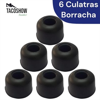 6 Peças Culatra Borracha Pé de Taco Preta Macia para Taco Simples de Bar Bilhar Sinuca Snooker em Oferta na Shopee