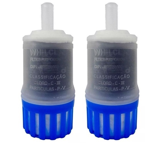 Kit 2x Refil Vela Filtro Universal Whilcla Purificador - Carvão Ativado c/ aprovação Inmetro