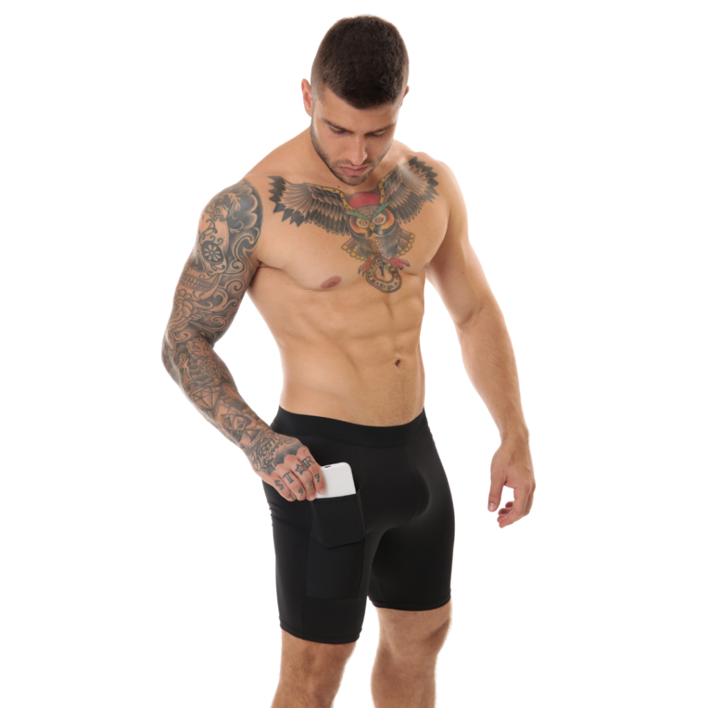 Bermuda Térmica com Bolso Unissex Segunda Pele Proteção Anti Assaduras + Esportes em Oferta na Shopee