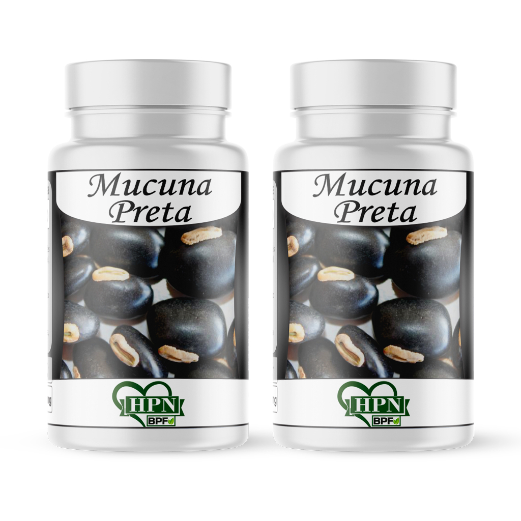 Mucuna preta- mucuna pruriens 100% natural cápsulas/500mg 2 potes (problemas de memória) em Oferta na Shopee