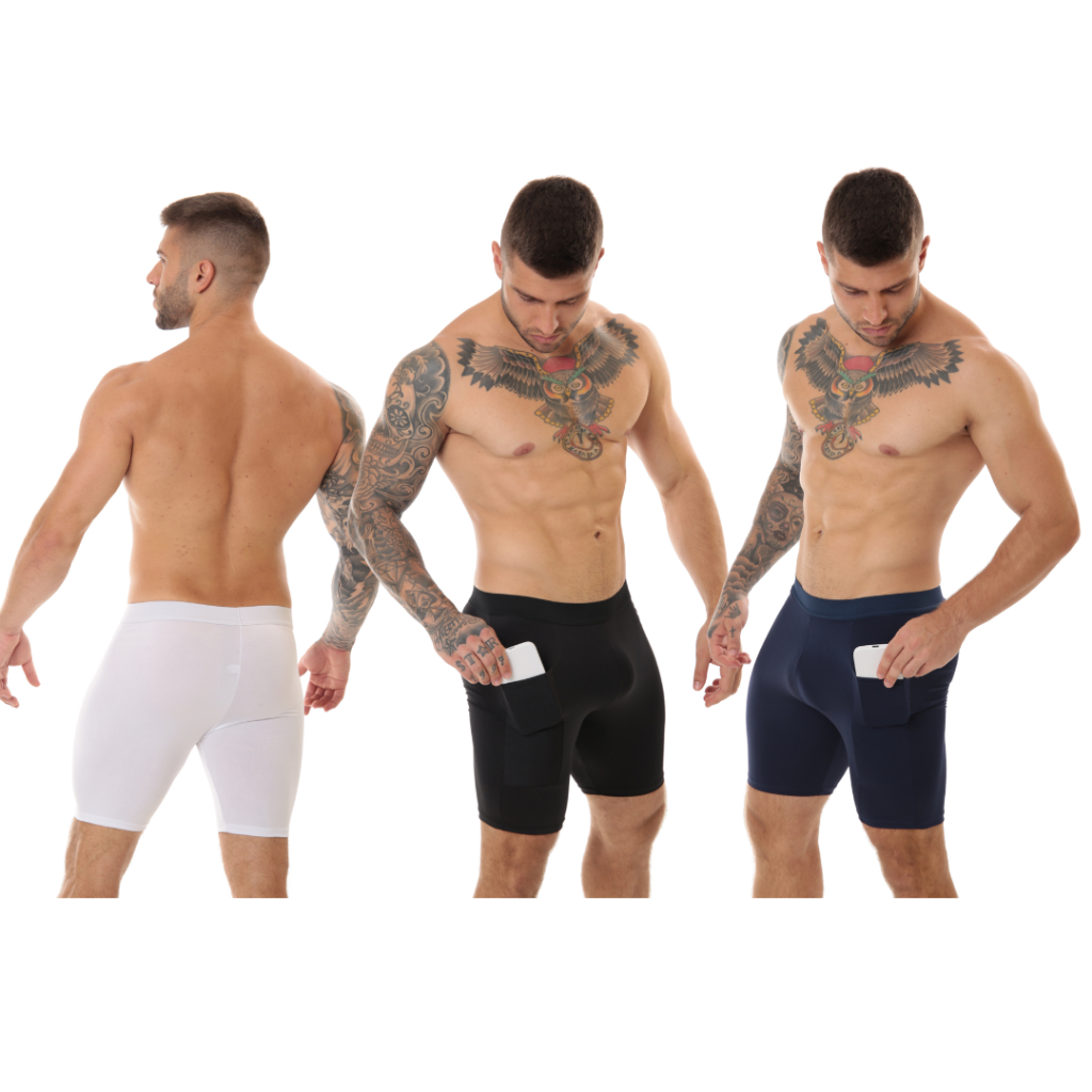 KIT 3 Bermuda Térmica com Bolso Unissex Segunda Pele Esporte em Oferta na Shopee