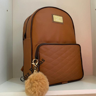 Mochila Feminina Mais POMPOM, Mochila Para Faculdade e Escola
