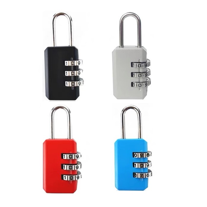 Imagem Cadeado senha Segredo Para malas Armários Corrente Cromado com -22mm (ENVIO DE COR SORTIDO)