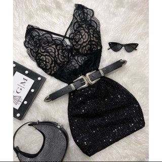 Conjunto bory feminino verão e saia paite