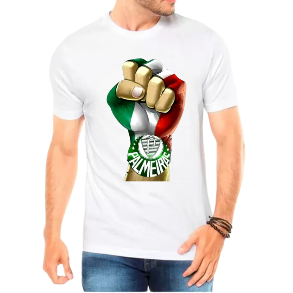 Linda Camiseta-camisa T-shirt Futebol Palmeiras Verdão Porco Blusa unissex Adulto e infantil Envio rapido