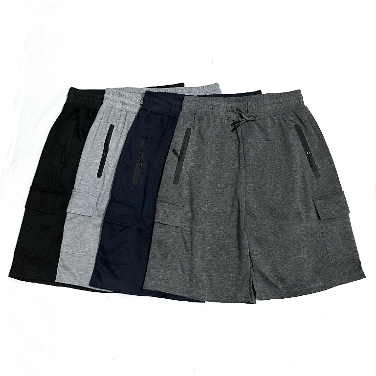 Bermudas Moletom Masculino Com Elastano Tem 2 Bolsos Com Zíper Elástica Na Cintura  H-914 H-01 Dk-508 S0322 S0317