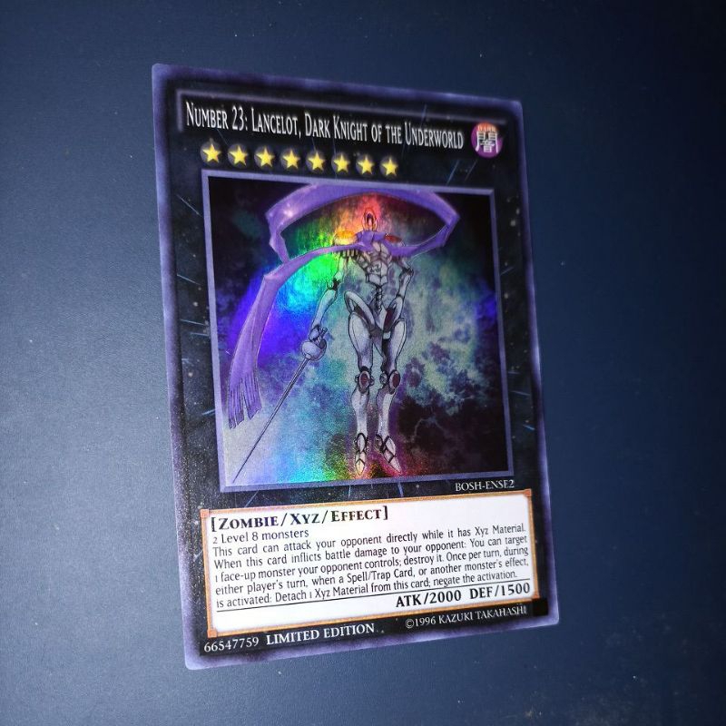 Number 23: Lancelot, Dark Knight of the Underworld - ORIGINAL Super rara Yu-Gi-Oh XYZ - Edição Limitada