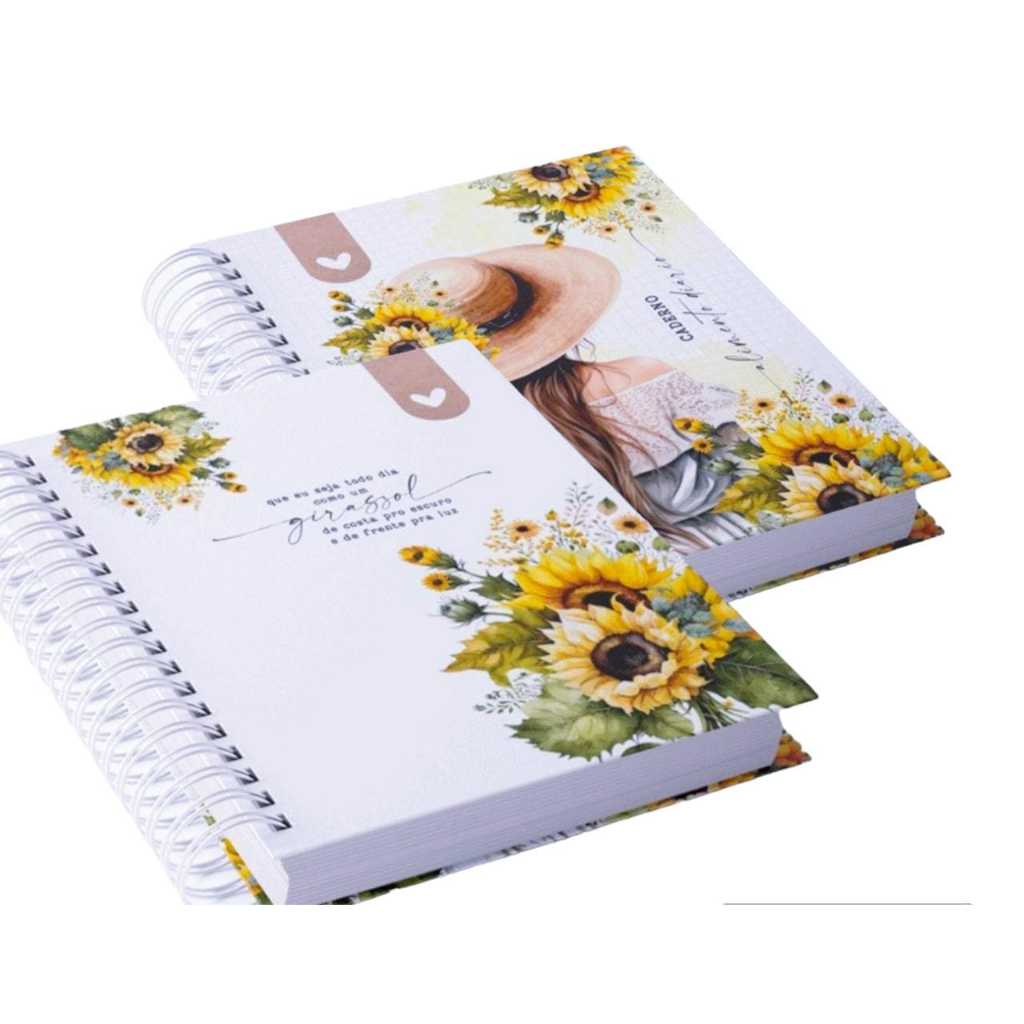 CADERNO a5  girassol S/ Linha- sem Pauta** ENVIO IMEDIATO