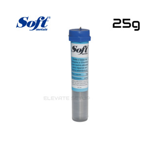 Estanho para Solda - Fio 1mm com Fluxo Resinoso Soft Metais Profissional Sn60 x Pb40 tubete tubo 25g Eletro Eletrônica