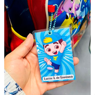 KIT Tags de Identificação - Temos Holográfica - Ótima p/ Mochila e Lancheira - PERSONALIZADO!