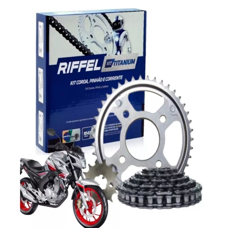 kit transmissão para twitter 250 riffel aço 1045