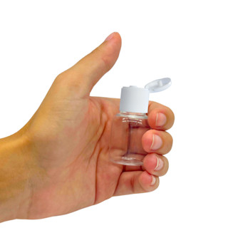 10 Mini Frascos de Plástico 10ml Cilíndrico com Tampa Fliptop