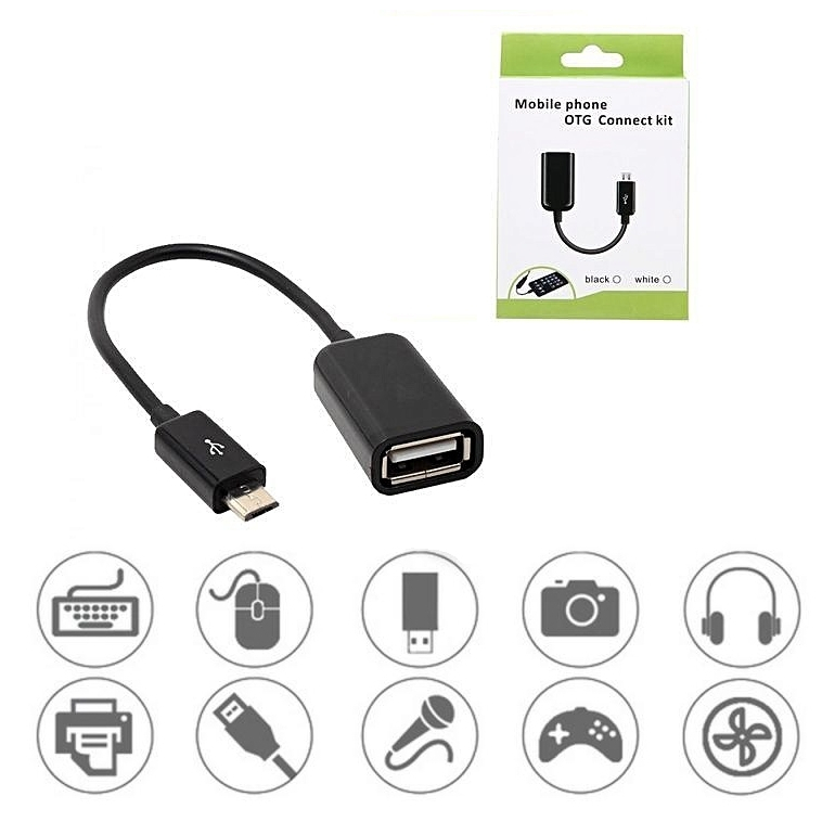 Cabo Adaptador Otg Tipo V8 Micro USB Pendrive para Celular Tablet Usb Fêmea