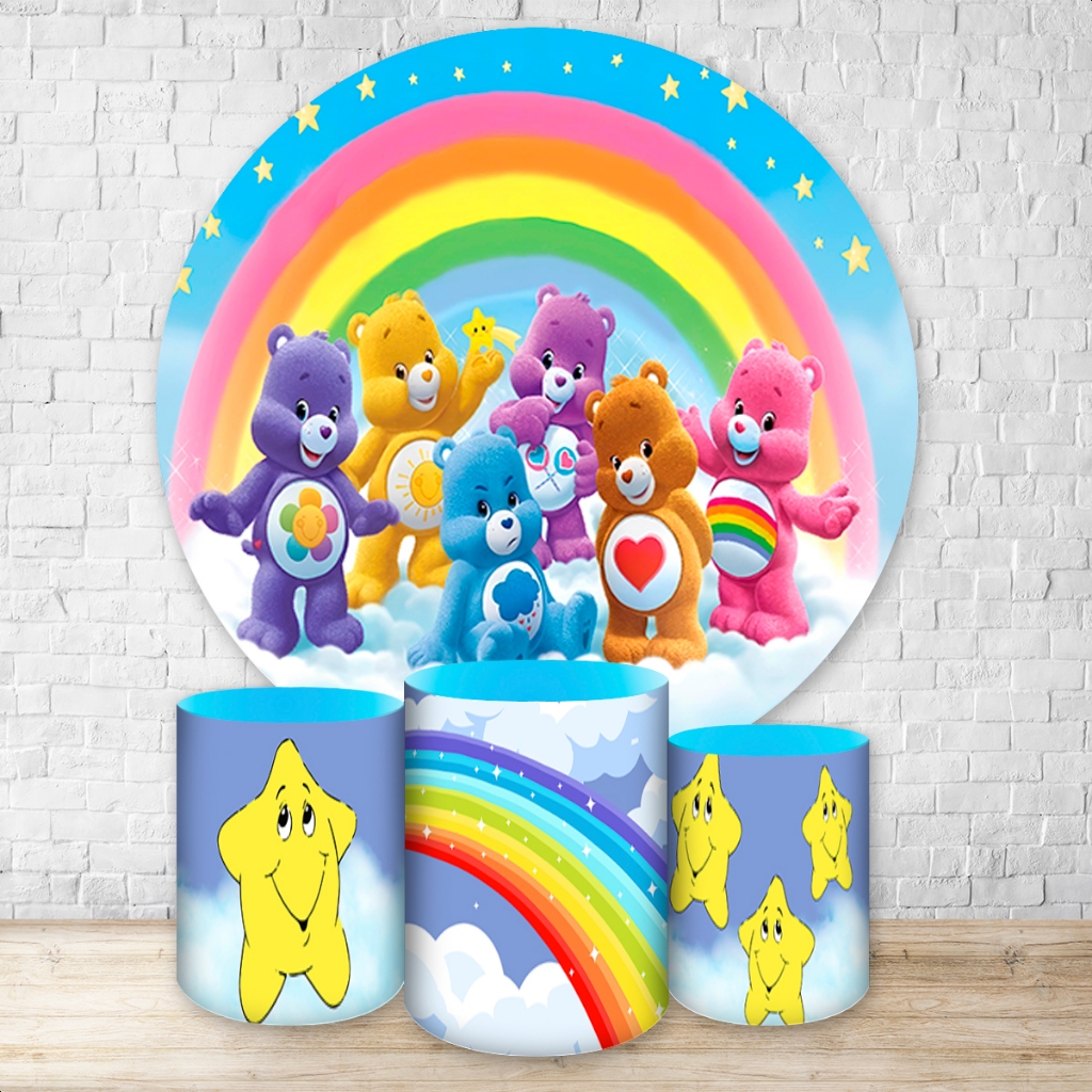 Kit Capa Painel + Trio Capas de Cilindros Sublimado Tema Ursinhos C. em Oferta na Shopee