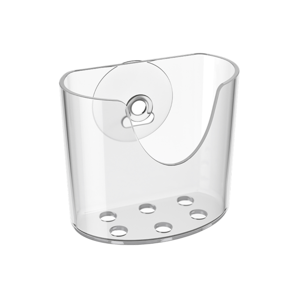 Organizador Mini Com Ventosa Coza Glass 10,4 x 5,6 x 9 cm Cristal em Oferta na Shopee