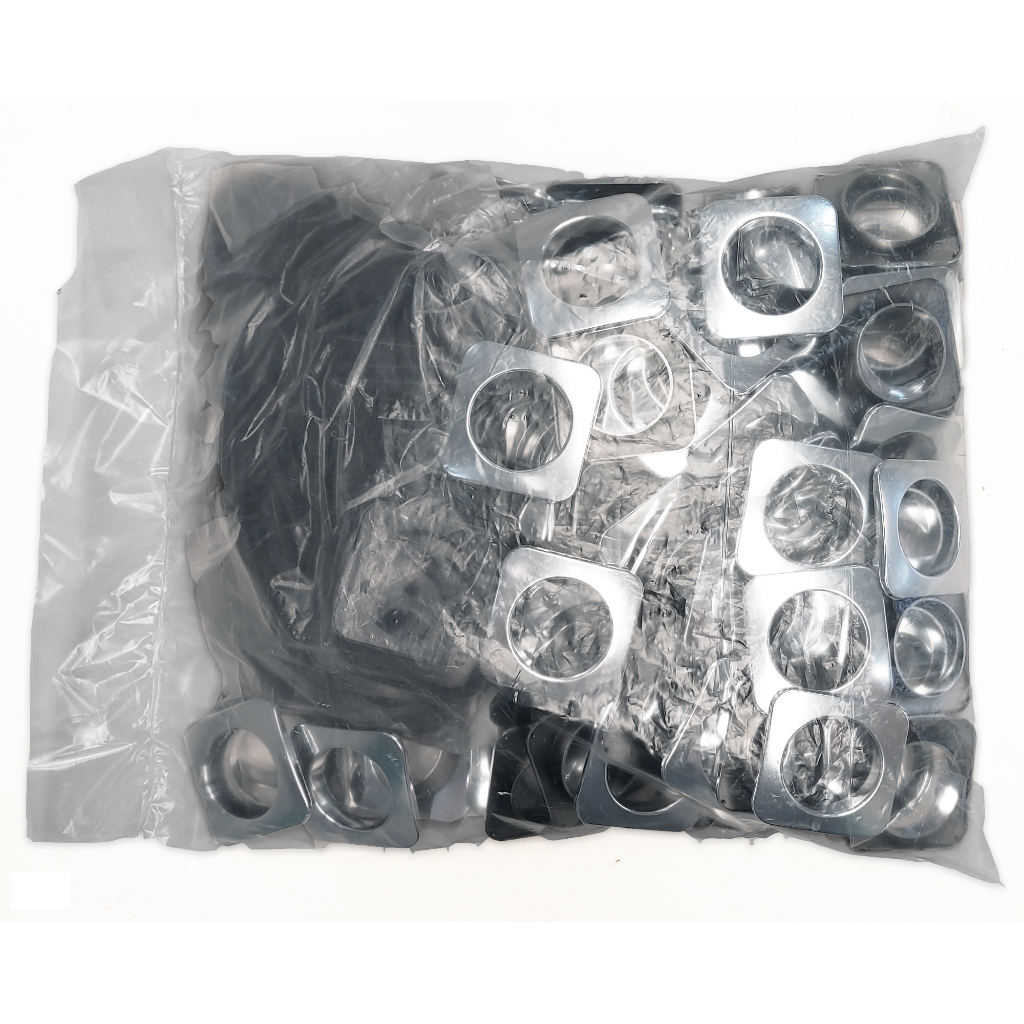 Kit 30 pares Ilhós cromado Quadrado para cortina varão de 28mm