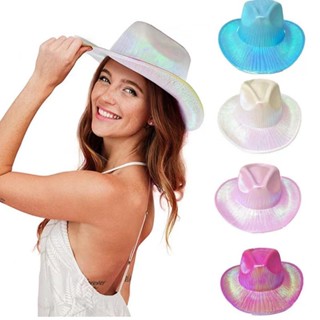 Chapéu cowboy holográfico vaqueiro
