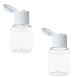 100 Mini Frascos Pet 10ml Tampa Flip Top Álcool Gel Shampoo