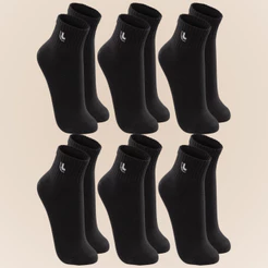 Kit Com 6 Pares Meias Unissex Lupo Sport Esportiva Cano Curto Plus Size Até O 48