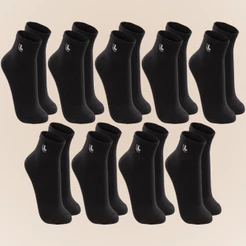 Kit Com 9 Pares Meias Unissex Lupo Sport Esportiva Cano Curto Plus Size Até O 48