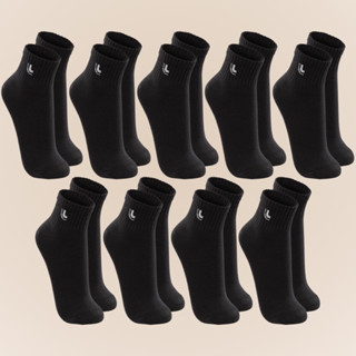 Kit Com 9 Pares Meias Unissex Lupo Sport Esportiva Cano Curto Plus Size Até O 48
