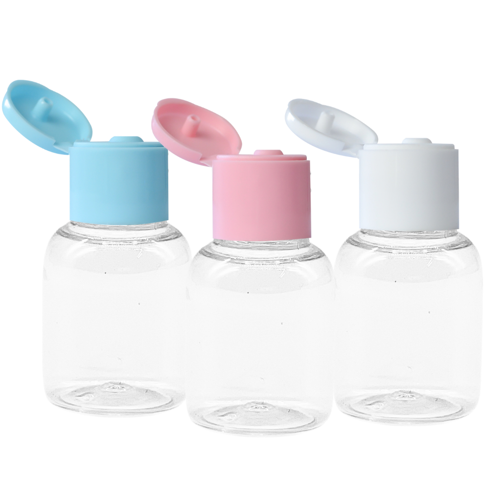 100 Mini Frascos Pet 10ml Com Tampa FlipTop Para Gel Creme Shampoo em Oferta na Shopee