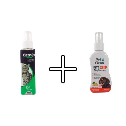 Experimente a Excelência: Kit Cat Nip + Bit Stop da Pet Clean para Cães e Gatos, o Combo Perfeito para Saúde e Bem-Estar Animal