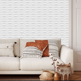 Papel de Parede  3D Textura Ondas  5 METROS x 45CM Adesivo Autocolante para Sala em Oferta na Shopee