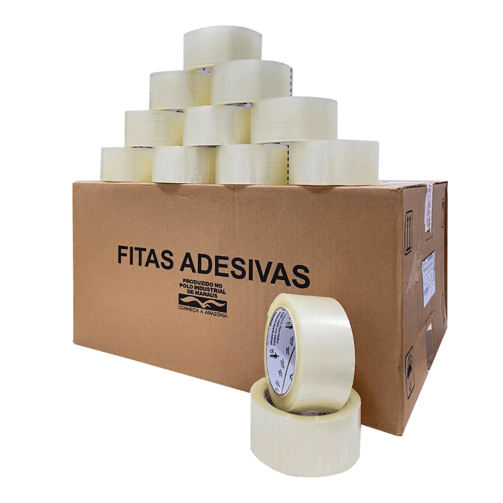 Kit Caixa com 30 Fitas Adesiva Transparente 45x100 Metros Direto da Fabrica em Oferta na Shopee