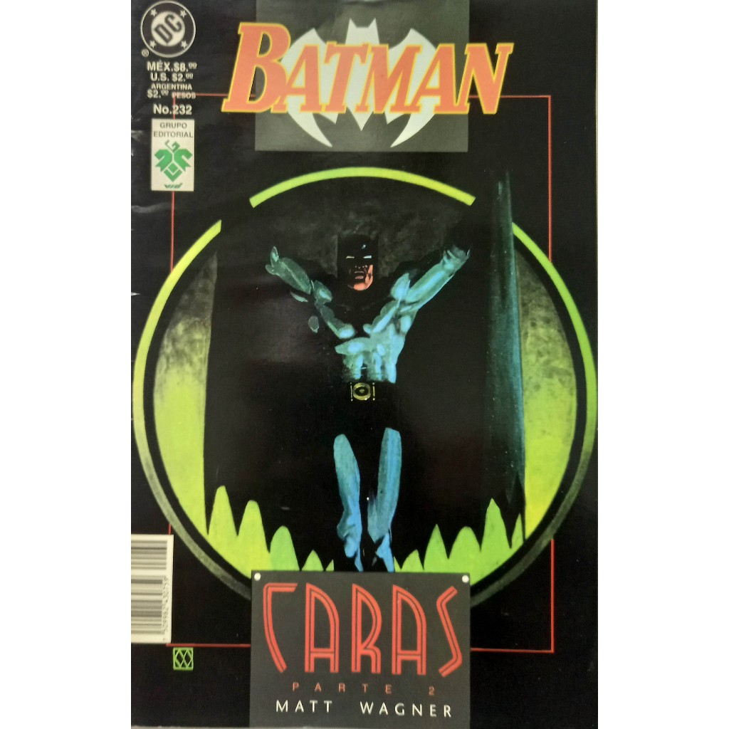 HQ DC Batman 232 CARAS - Capa papel Couche - Importada - Espanhol - 1997