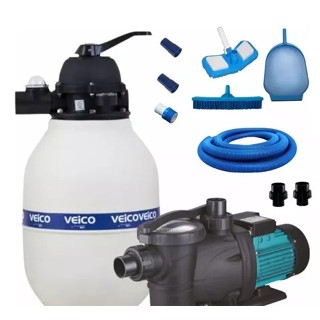 Bomba P/piscina 1/3cv Lepono C/filtro V-30 30.000l + Kit
