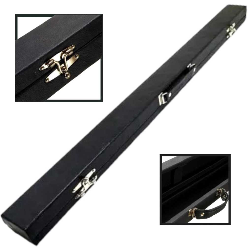 Estojo de Taco Case Maleta Para Taco Rosca Bipartido Desmontável Sinuca Bilhar + Luva Lycra 3 Dedos