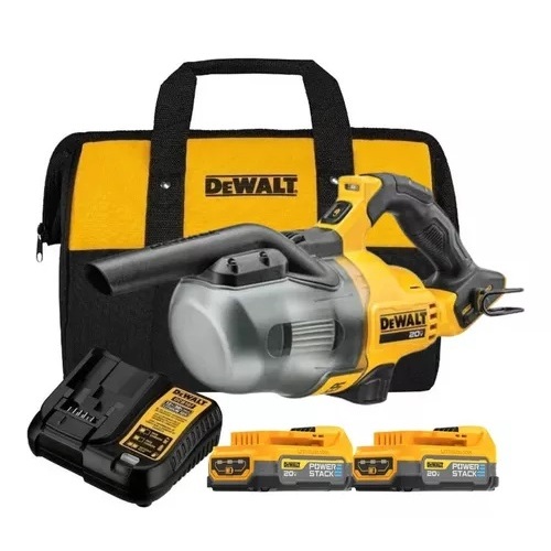 Aspirador Portatil 2 baterias 20v Powerstack Dcv501hb Dewalt Bolsa