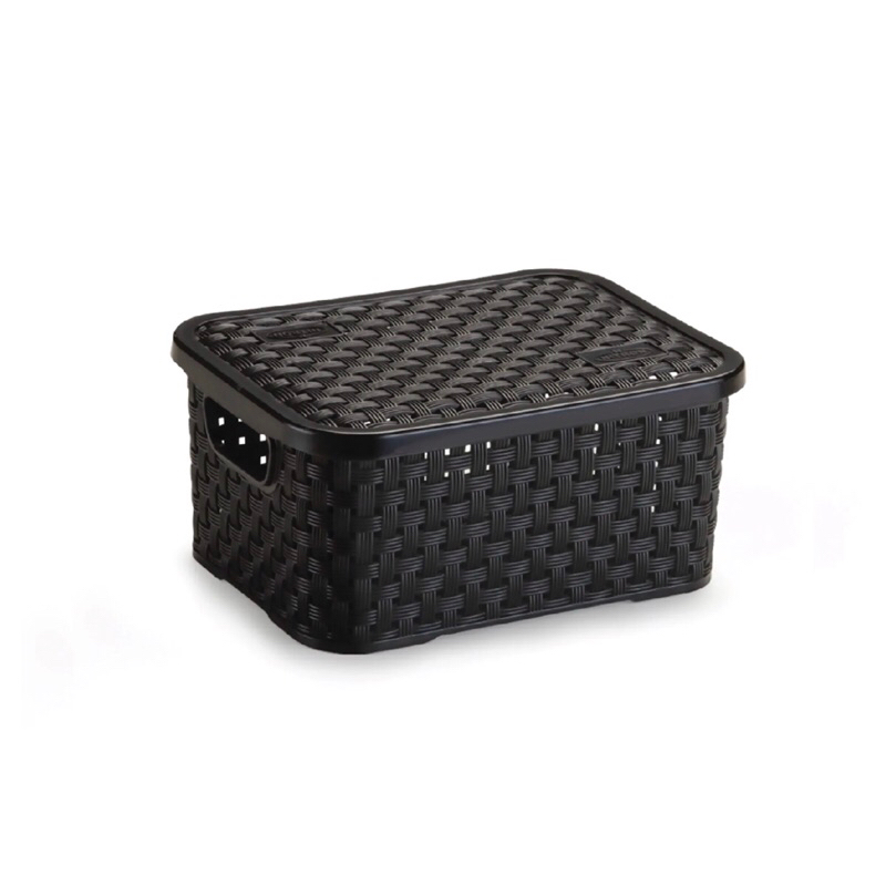 Cesto Caixa Organizadora Rattan Com Tampa 7 Litros 16 Litros 2 Litros