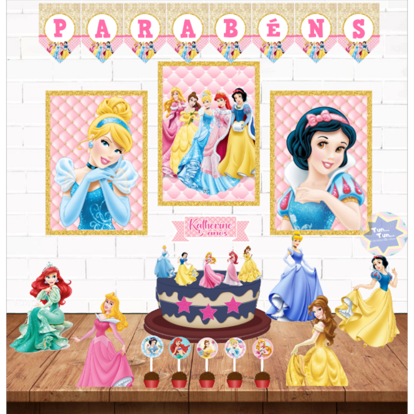 Kit Decoração Festa em Casa Princesas em Oferta na Shopee