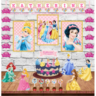 Kit Decoração Festa em Casa Tema Princesas em Oferta na Shopee