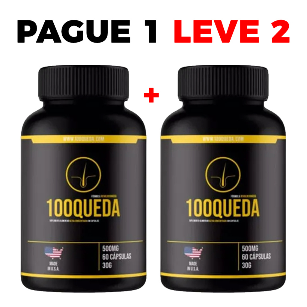 100 Queda benefícios: - Bloqueia a ação de DHT da calvície aguda - Ativa crescimento de novos fios - Elimina a queda de cabelo - Restaura folículos mortos - Fortalece fios existentes - Nanoterapêutico - Ação imediata 100 Queda como tomar: Recomenda o u