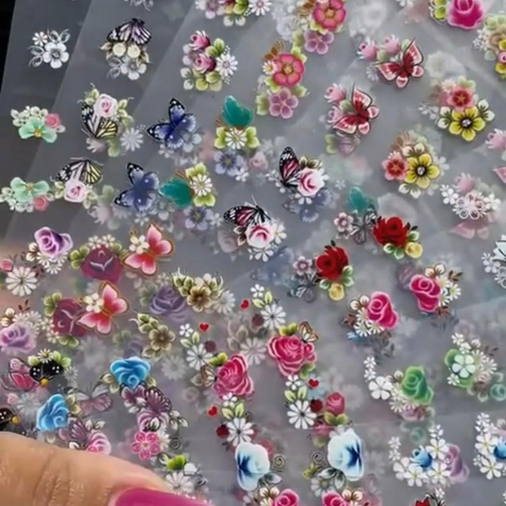 Achadinhos Nail Art Adesivo de Unha 3D Para Decoração das Mãos e Pés - Alemay e GViana em Oferta na Shopee