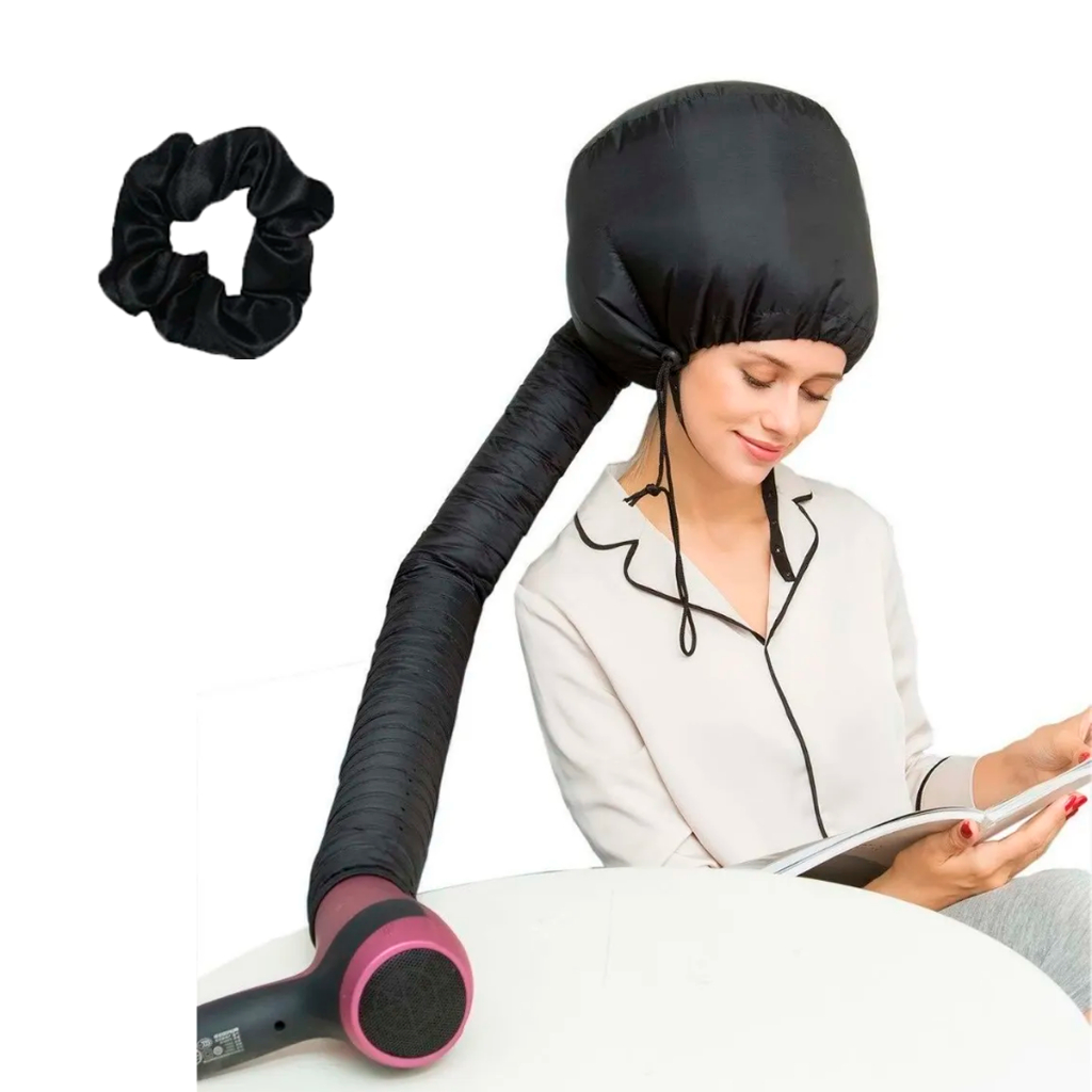 Touca difusora secadora anti frizz dupla face + brinde