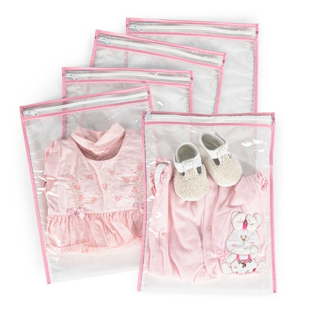 Kit 3 / 6 / 10 Saquinho Organizador de Mala Mochila Maternidade Bolsa Escola Creche Bebê I...