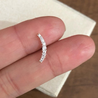 PIERCING CLUSTER ZIRCÔNIAS PRATA 925 BASE RETA