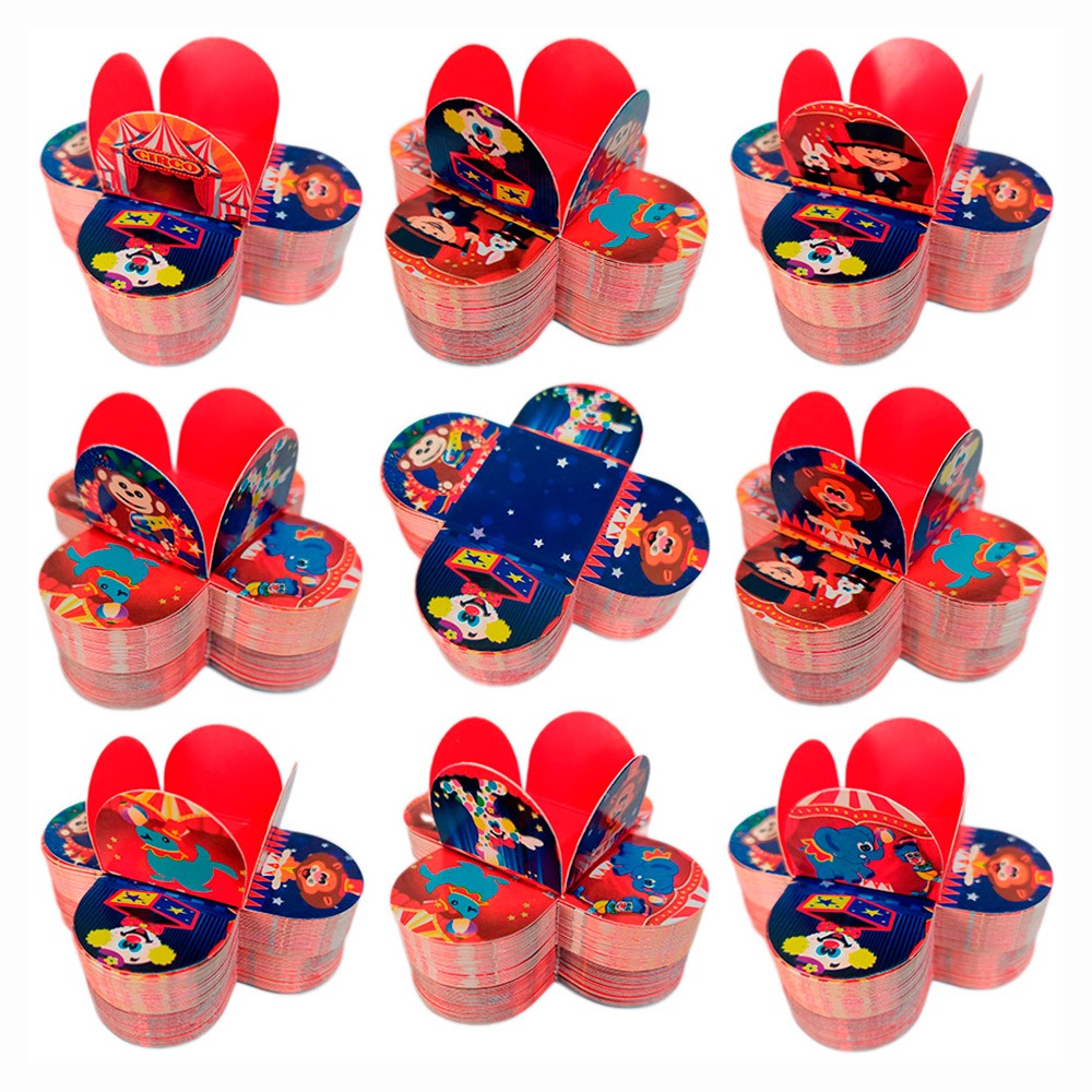 Forminhas Caixinhas Circo Palhaço Tenda Festa Infantil Brigadeiro Aniversário em Oferta na Shopee