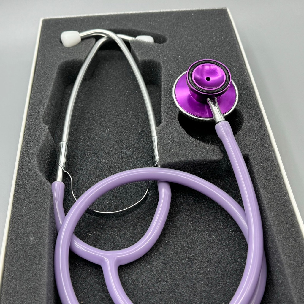 Estetoscópio Lilás Roxo Bioland Duplo Adulto e Infantil Enfermagem Estudante Excelente Ausculta em Oferta na Shopee