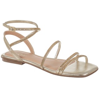Sandália Feminina Rasteirinha Flat Strass Verdadeiro Brilho Tamanco Chinelo Calce Fácil Promoção Original Gigil Confortável